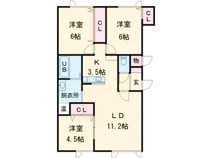 GLP・III(3LDK/1階)の間取り写真