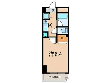 YKハイツ西明石(1K/4階)の間取り写真