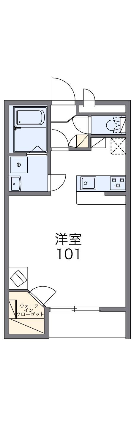 レオパレス小深田(1K/2階)の間取り写真