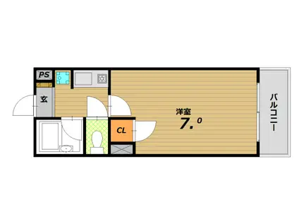 マイルドコート27(1K/3階)の間取り写真