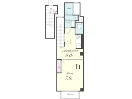 コート・ルミエール(1DK/2階)の間取り写真