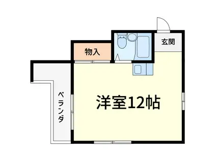 ロイヤルキャビン(ワンルーム/3階)の間取り写真