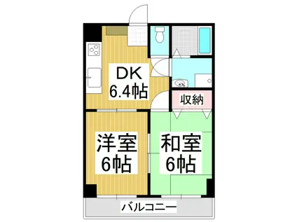 レジデンスYAMAKICHI(2DK/3階)の間取り写真