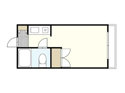 NODACO宇品神田(ワンルーム/2階)の間取り写真