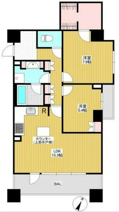 オリンピアード麻布霞坂 7階階 間取り