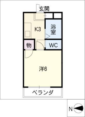 サンマンション大曽根(1K/3階)の間取り写真