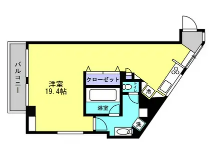 狛江フラッグ(ワンルーム/2階)の間取り写真