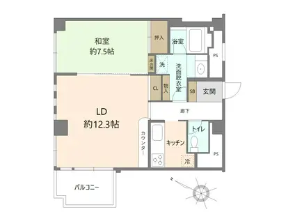 軽井沢ソネット(1LDK/3階)の間取り写真