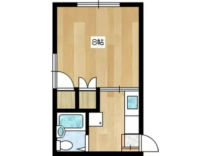 ミルキーウェイ(1K/1階)の間取り写真