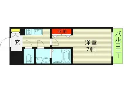 エスプレイス大阪城サウスコンフォート(1K/10階)の間取り写真