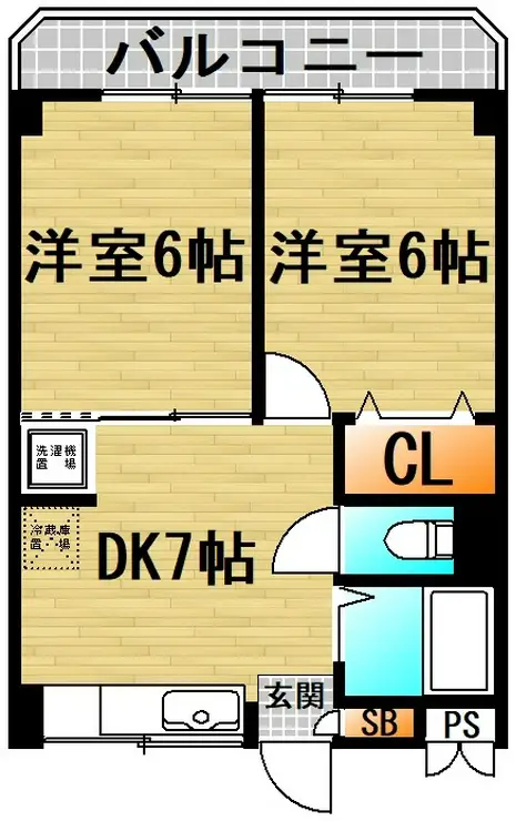 東洋コーポ 2階階 間取り