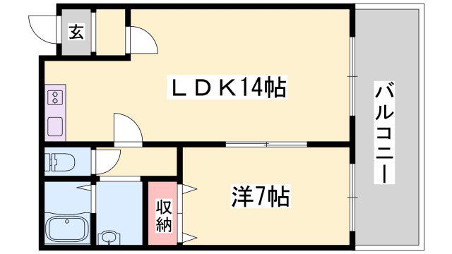 シティーライフ北条(1LDK/2階)の間取り写真