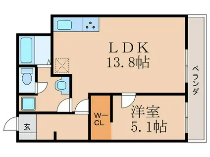 ロイヤルハイツ秀(1LDK/1階)の間取り写真