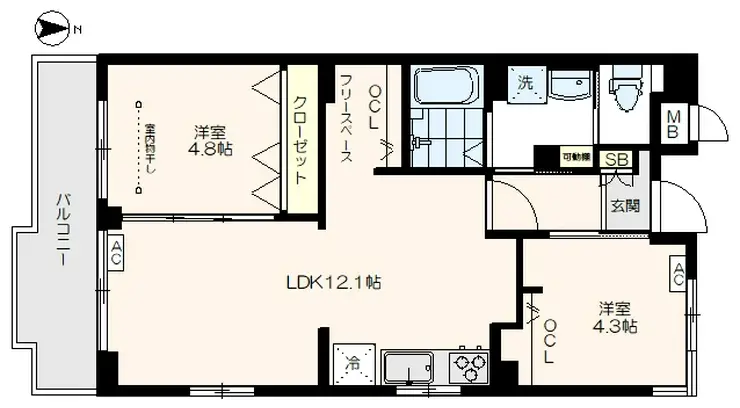 メゾンロアール 3階階 間取り