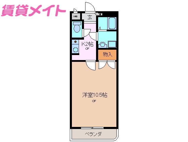 マルシェアイ(1K/1階)の間取り写真