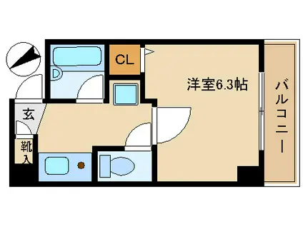 K・ONE浦安(1K/4階)の間取り写真