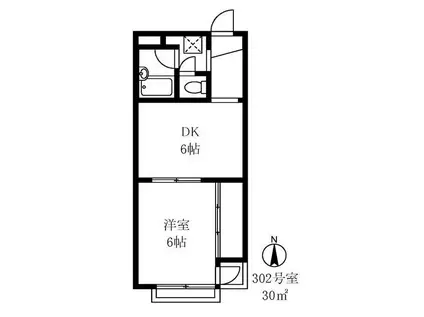 モンシャトー北新宿(1DK/3階)の間取り写真