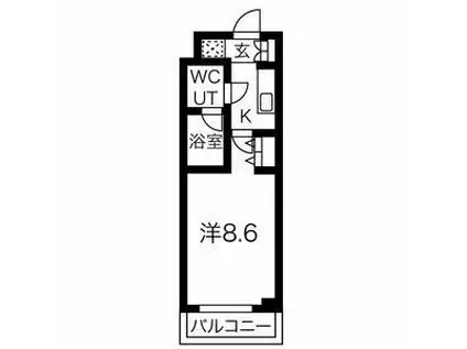 スパシエ スタイル 練馬春日町(1K/3階)の間取り写真