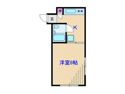 MAC日吉コート(1K/3階)の間取り写真