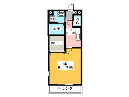 コンフォート26(1K/1階)の間取り写真