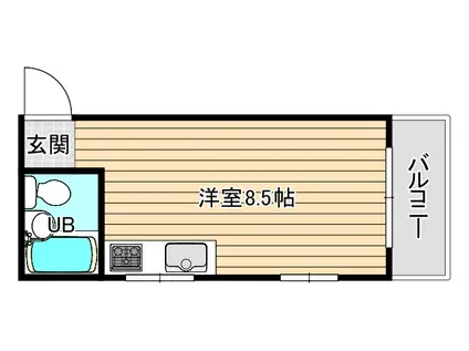 宝マンション(ワンルーム/1階)の間取り写真