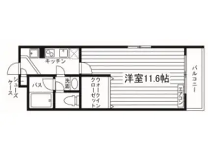 プエルラスクエアアコオIII番館(1K/1階)の間取り写真