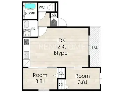 AVANTIO ANHELO(2LDK/2階)の間取り写真