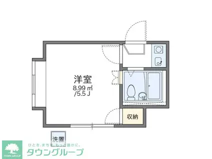 レオパレスさがみ野第8(1K/1階)の間取り写真