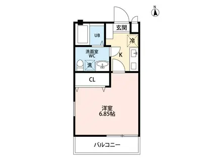 INFOGLIA BREZZA(1K/3階)の間取り写真