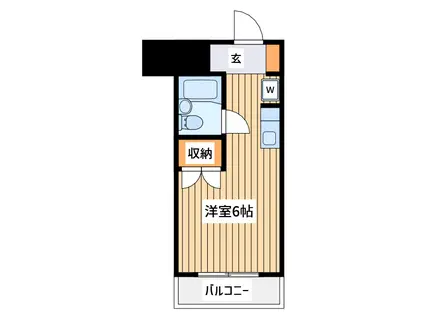 リエス高尾(ワンルーム/1階)の間取り写真