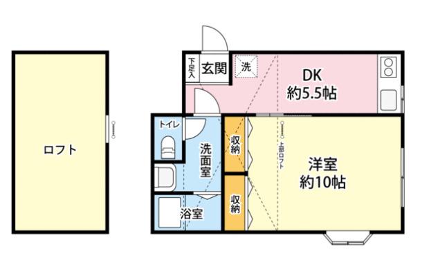 サンライズ成瀬(1DK/2階)の間取り写真