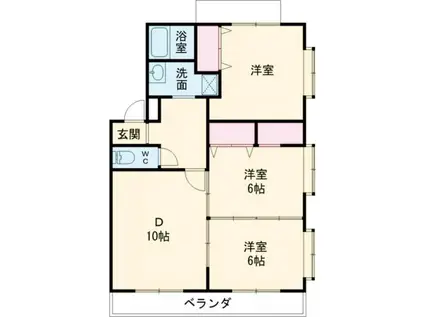 レジデンス峰坂(3LDK/3階)の間取り写真