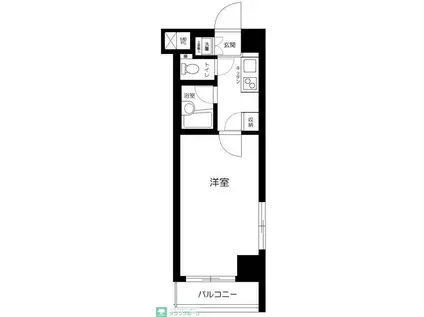 ルーブル学芸大学六番館(1K/7階)の間取り写真