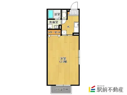 リースランド富士見 I B棟(1K/1階)の間取り写真