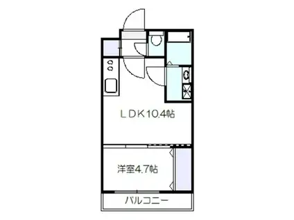 TKアンバーコート浜寺III(1LDK/3階)の間取り写真