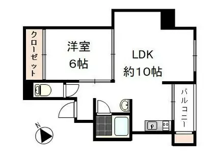 田園キャッスル横浜西口(1LDK/4階)の間取り写真