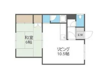 コーポ加地(1LDK/2階)の間取り写真