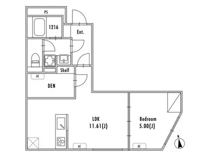 グランパセオ大森3(1SLDK/1階)の間取り写真