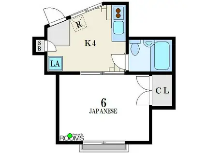 ハウス中村(1K/2階)の間取り写真