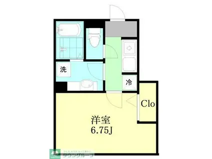 ゴールドカムイ(1K/1階)の間取り写真