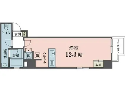 アムス四谷三丁目(ワンルーム/5階)の間取り写真