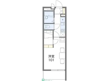 レオパレスヴィーゼ(1K/1階)の間取り写真