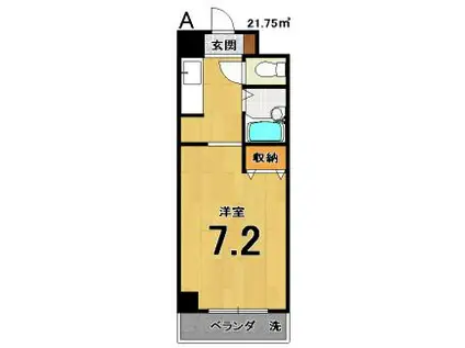 スクリーン51(1K/2階)の間取り写真