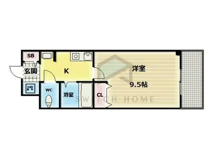 プリムヴェール(1K/5階)の間取り写真