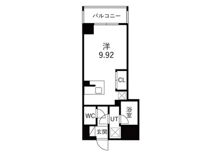 阪急京都線 西京極駅 徒歩16分 7階建 新築(1K/7階)の間取り写真