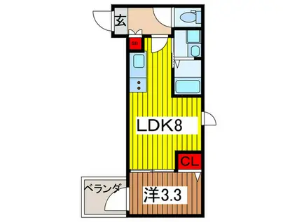 ROBOT HOME 鉄道博物館II(1LDK/3階)の間取り写真