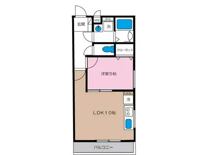 ピュール(1LDK/1階)の間取り写真