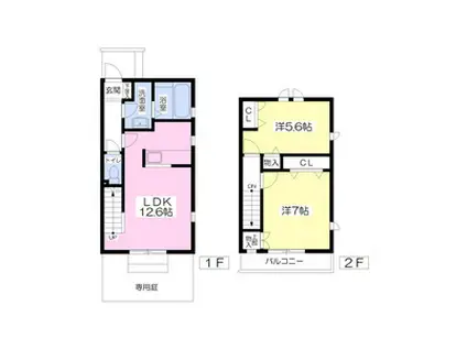 アンタレス(2LDK/1階)の間取り写真
