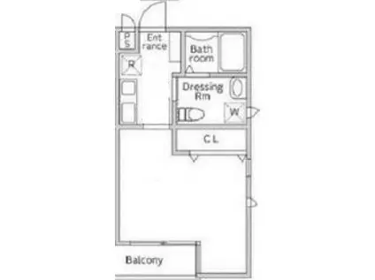 フラガリア-E(1K/3階)の間取り写真