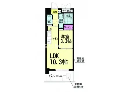 アネシスデュオ(1LDK/3階)の間取り写真